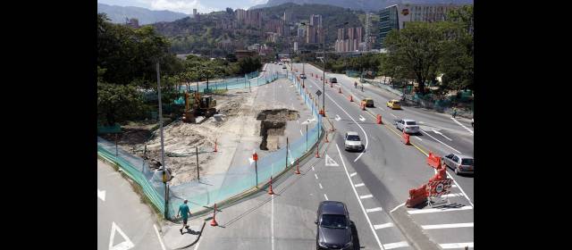 Industriales está listo para el deprimido de metroplús | Así luce la calle 30, entre la autopista Sur y la avenida Guayabal. Vehículos fluyen normalmente. FOTO MANUEL SALDARRIAGA QUINTERO