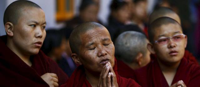 Tibetanos exiliados conmemoraron el centenario de independencia de China | El Gobierno chino calificó la celebración como un "espectáculo que es solo una farsa". FOTO AP