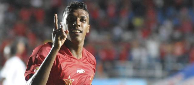 Con gol de Paulo César Arango, América derrotó al Barranquilla FC | Paulo César celebra el tanto de la victoria. FOTO COLPRENSA