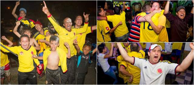 Tres goles que cambiaron la tristeza por euforia | Con harina, banderas ondeando y la familia en pleno, los habitantes de la ciudad vivieron la clasificación. FOTO EDWIN BUSTAMANTE