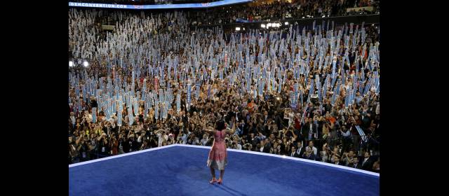 Michelle Obama es la estrella de los demócratas | Michelle Obama es una de las mujeres más admiradas de E.U., con un índice de popularidad superior al de su marido. REUTERS