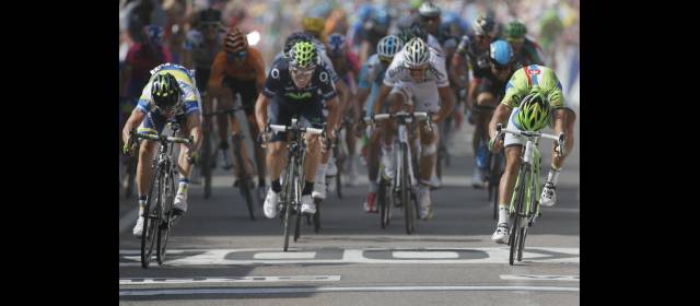 La contrarreloj le dará la hora al Tour | Con los selectos en el grupo de punta, en embalaje que definió la tercera etapa. Victoria de Simón Gerrans sobre Peter Sagan (der.) FOTO AP