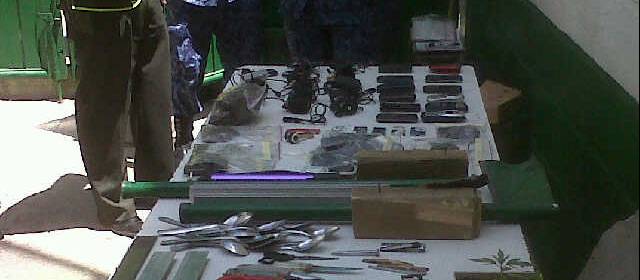 Frustran fuga de presos en cárcel de Rionegro | Material hallado durante el operativo. FOTO CORTESÍA @MIORIENTE