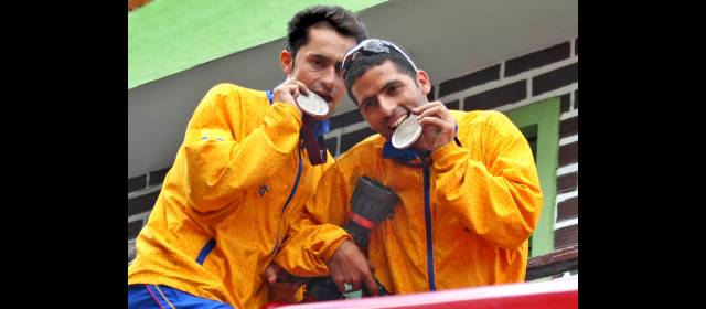 Medallistas paralímpicos tienen metas diferentes | Germán Naranjo y Elkin Serna lograron la medalla de plata en los Juegos Paralímpicos de Londres. FOTO JUAN ANTONIO SÁNCHEZ