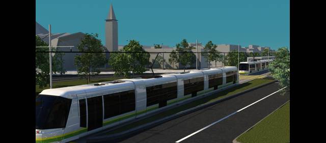 Tranvía de la 80, el reto siguiente del Metro, pero no hay recursos | Simulación de lo que sería el tranvía por el corredor de la 80, un proyecto en que el Metro concentra sus esfuerzos técnicos, aunque no tiene los recursos. FOTO CORTESÍA METRO