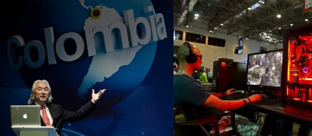 Michio Kaku abrió la séptima edición de la Campus Party Colombia, el evento de internet y ocio digital que abrió sus puertas este lunes en Cali. Foto AFP