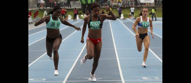 El último llamado para los Olímpicos | Nelcy Caicedo (8) y Alejandra Idrobo (500), dos de las colombianas que buscan su acceso al equipo de relevos de Juegos Olímpicos. FOTO ARCHIVO