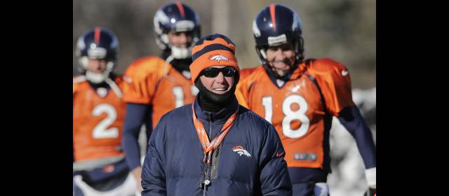 Clima no enfría ambiente del Superbowl | Al técnico John Fox poco le preocupa el clima. FOTO REUTERS