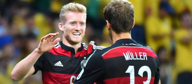 A pesar de que aparentemente Alemania sacó el pie del acelerador, Andre Schürrle aportó dos más a los 69 y 79. FOTO AFP