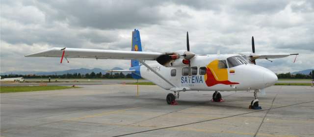 Satena suma dos aviones chinos a su operación | Este es uno de los aviones Y-12 de fabricación china, que opera comercialmente Satena desde este mes y con los que pretende atender nuevas rutas y frecuencias. FOTO Cortesía