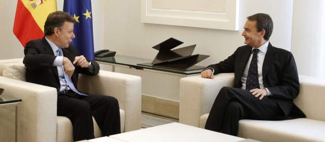 Rodríguez Zapatero respaldó a Santos en el proceso de paz |