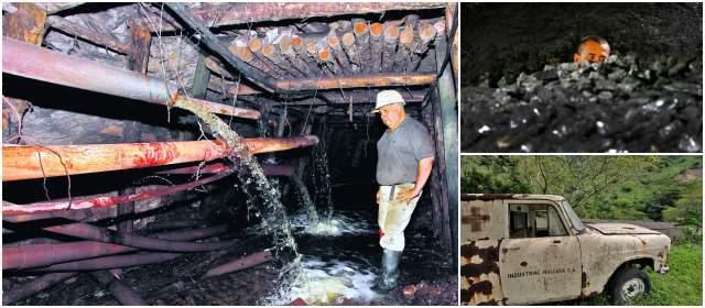 La tragedia inminente y sin salida en Industrial Hullera | Por este túnel sale el agua que extraen 12 motobombas de la abandonada mina El Silencio, de Industrial Hullera, en liquidación desde 1997. Ya fue ordenado cierre de minas cercanas FOTOS HENRY AGUDELO
