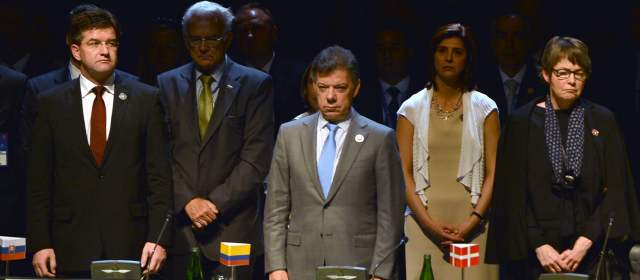 Presidente Santos rechazó en la Celac el secuestro de los dos policías en el Valle | El presidente Juan Manuel Santos, desde Santiago de Chile en la cumbre de la Celac. Cortesía: Presidencia