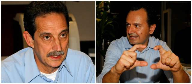 EPM rastrea empresas de punta para capitalizarlas | Sergio A. Montoya, gerente de Investigación y Desarrollo, y Felipe Zárate, gerente del Fondo para Innovación de EPM. FOTO JAIME PÉREZ
