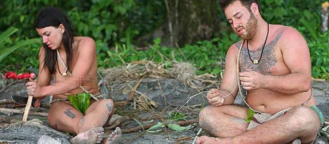 Como Adán y Eva pero sin paraíso | Clint Jivoin, de Indiana, E.U. compartió el reto en la selva panameña con Laura Zerra. FOTO CORTESÍA