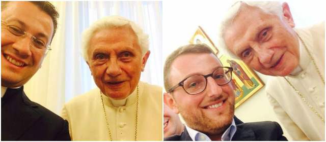 Aparecen en redes primeras selfies del Papa emérito Benedicto XVI | Fotos Facebook Giuseppe Ricardi y Gianluca Barile