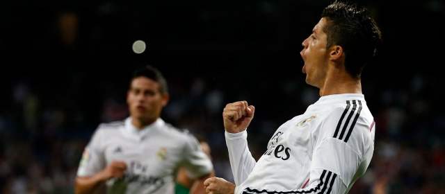 Cristiano, tercer máximo goleador de liga española | Cristiano Ronaldo fue la gran figura del duelo ante el Elche. Sumó cuatro goles en la victoria 5-1 del Real por Liga Bbva. FOTO REUTERS