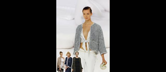 La chaqueta de tweed se renueva | Sarah Jessica Parker, Anna Wintour y Uma Thurman, fieles a Chanel. Cuatro versiones de la chaqueta de tweed. FOTOS AP-REUTERS