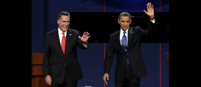 Obama, bajo presión en debate | El último debate tendrá lugar el lunes 22 de octubre en Boca Raton, Florida. En la foto, el debate pasado, en Denver. FOTO AP