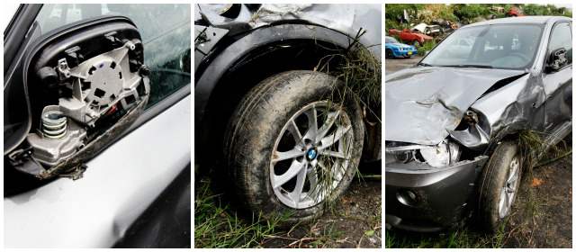Así quedó el vehículo BMW X3 en el que se accidentó la madre de Natalia París. FOTO MARIO VALENCIA