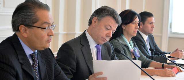 Santos va en el 66% de sus metas | El balance de ayer estuvo a cargo de los ministros del Interior, Justicia y Defensa. FOTO CORTESÍA