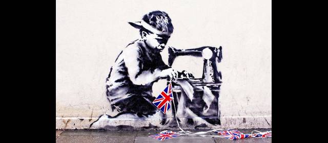 El mural robado de Banksy será puesto en subasta otra vez | Esta es la obra de Banksy, una crítica a los gastos por el Jubileo de la reina Isabel hecha por el grafitero. FOTO ARCHIVO