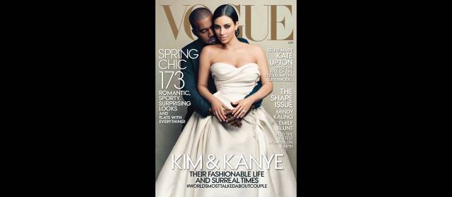 Kanye y Kim, en la portada de Vogue |