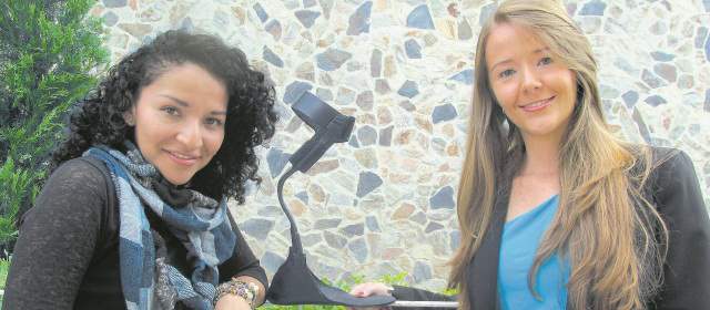 Estas dos bioingenieras buscan a través de la creación de CorpoMech mejorar las condiciones de vida de las personas con algún tipo de alteración física. Foto Cortesía