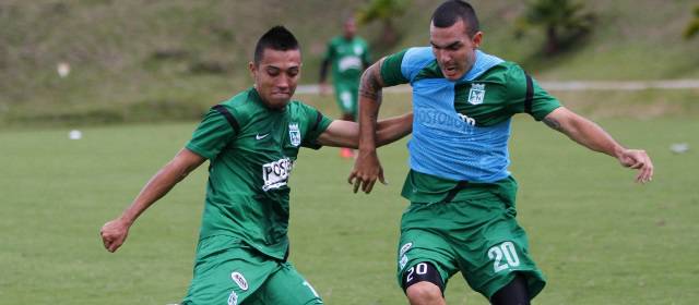 Volver a ser finalista de la Copa Suramericana es el gran anhelo | Fernando Uribe y Francisco Nájera son dos jugadores con experiencia internacional en Nacional. FOTO HERNÁN VANEGAS