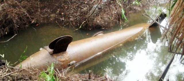 Narcotráfico: Armada descubrió semisumergible en el Pacífico | El semisumergible podía transportar cinco toneladas de drogas. Foto Cortesía Armada Nacional.