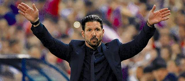 Simeone destaca el lindo momento del Atlético | Diego Simeone en un gran momento como líder de la Liga Española y semifinales de Champions, FOTO AFP