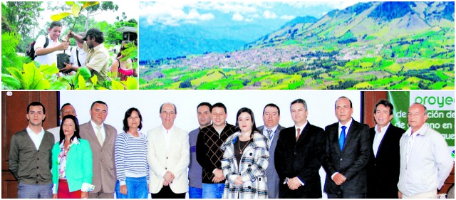 En la imagen se observan los representantes de las empresas luego de firmar el pacto. El proyecto desarrollará un sistema de compensación a través de la conformación de un fondo ambiental financiado de forma voluntaria por empresas y personas.