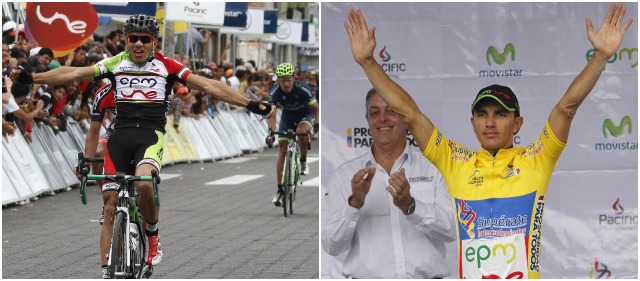El primer líder de la Vuelta es paisa | Los primeros pedalazos de la Vuelta fueron este domingo en territorio ecuatoriano. FOTO ROBINSON SÁENZ