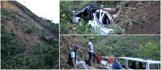 Siete heridos deja derrumbe en vía Neiva-Balsillas | FOTO COLPRENSA