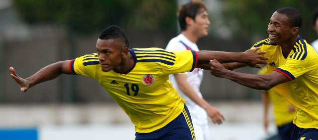 En Francia nace otra ilusión | Colombia empezó con triunfo 1-0 ante Corea su participación 12 en Toulon. En las fotos, Miguel Borja (19), John Córdoba (13) y Luis Mena (9). FOTOS AP