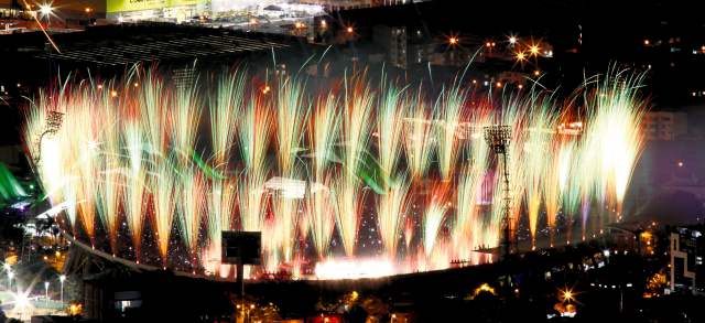 Optimismo, pero nada de triunfalismo | Los Juegos Suramericanos-2010 fueron uno de los últimos grandes certámenes realizados en Medellín. Este es un aspecto de la jornada de inauguración. FOTO HENRY AGUDELO