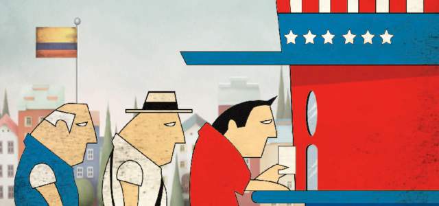 La visa a Estados Unidos en los tiempos del TLC | ILUSTRACIÓN ESTEBAN PARÍS, MORPHART