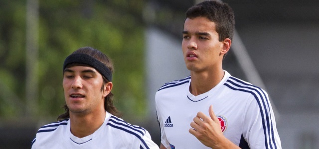 Colombia prueba fuerzas con Turquía en el Mundial | Sebastián Pérez y Felipe Aguilar, jugadores antioqueños que son titulares en el equipo de Piscis Restrepo. FOTO EDWIN BUSTAMANTE