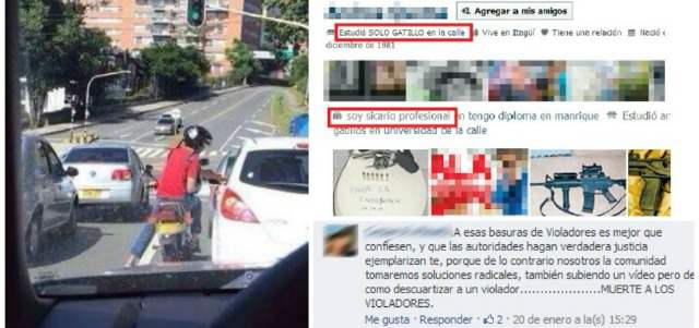 Perfiles de supuestos delincuentes en la red social y fotografías de atracos en diferentes zonas de Medellín, hacen parte de las expresiones del crimen en Facebook.