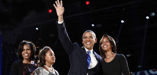 Minorías entregaron responsabilidad a Obama | La Familia Obama no tendrá que empacar maletas, seguirá en la Casa Blanca. FOTO REUTERS