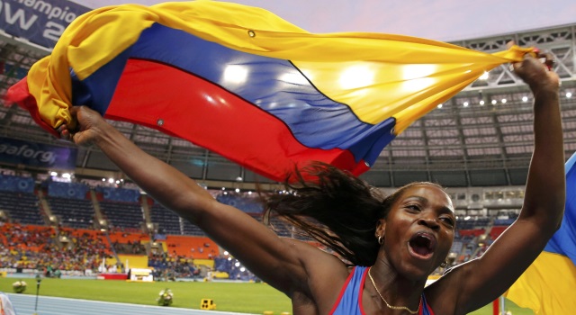 Caterine Ibargüen, medalla de oro en Mundial de Atletismo de Rusia