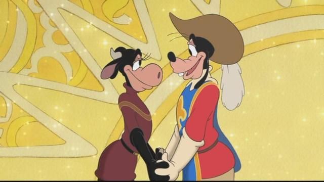 Una de las imágenes que ha confundido a los seguidores en la de la escena Mickey Mouse Works, serie animada aparecida en 1999, en la que se ve un affair con Clarabelle Cow. Foto: Disney