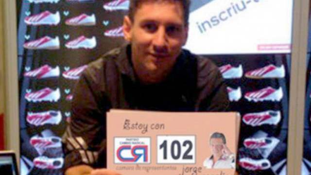 Nueva polémica por candidato que usa la imagen de Messi |