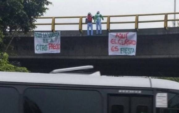 Hinchas “calentaron” la previa del clásico paisa 