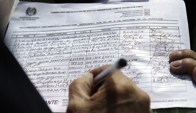 La Registraduría avaló las firmas de quienes se presentaron por este mecanismo. FOTO: Colprensa- El Nuevo Día