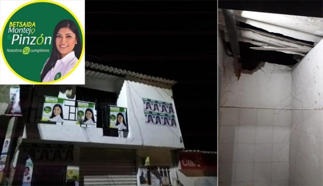 El ataque fue contra la vivienda de la candidata. Foto Tomada del perfil de Facebook Clasificados y Negocios