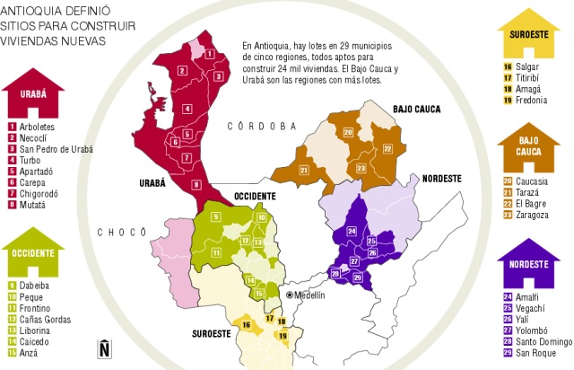 Fuente encuesta de calidad de vida 2011 y DANE, Empresa de Vivienda de Antioquia, VIVA. Gráfico: Departamento de infografía