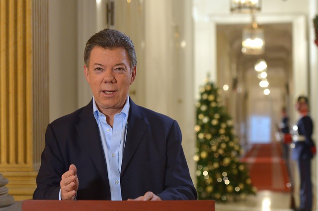 Juan Manuel Santos emitió este jueves un mensaje de Año Nuevo. FOTO Colprensa