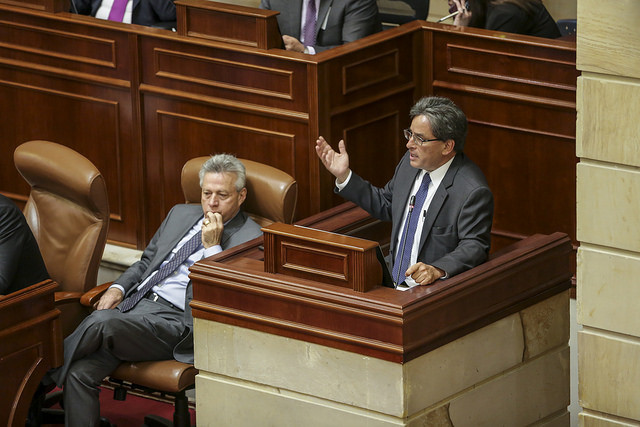 Alberto Carrasquilla en el segundo debate del Presupuesto General de la Nación ante las comisiones Tercera y Cuarta conjuntas de Senado y Cámara.