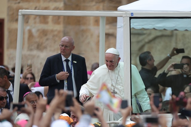 Francisco, en su visita a Colombia. FOTO COLPRENSA